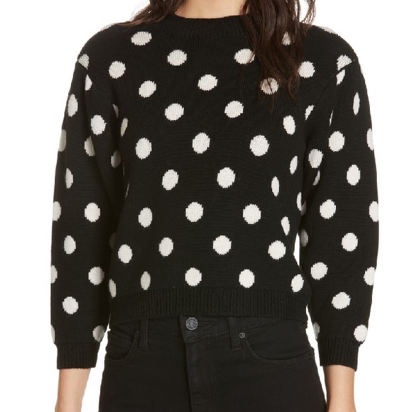 Joie Brettina Wool Polka dot Black white Sweater - Picture 7 of 8